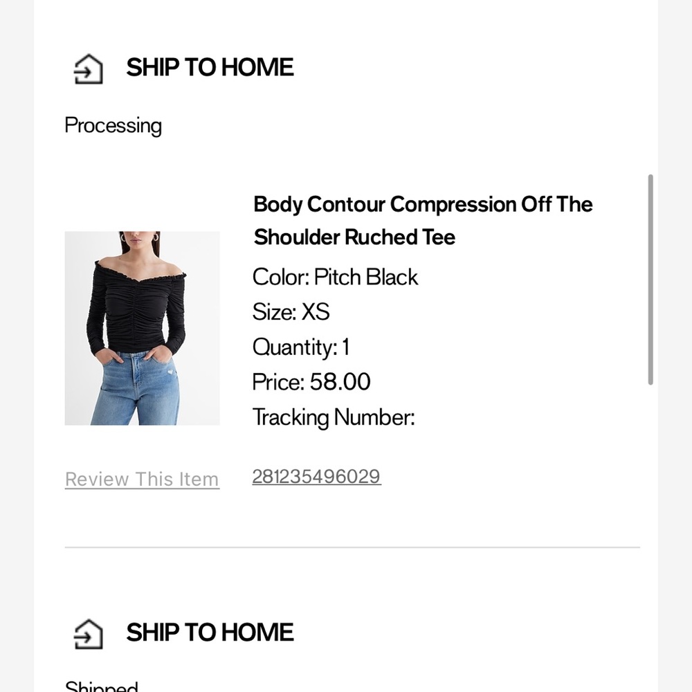 Express body contour Off-Shoulder Ruched Tee black XS